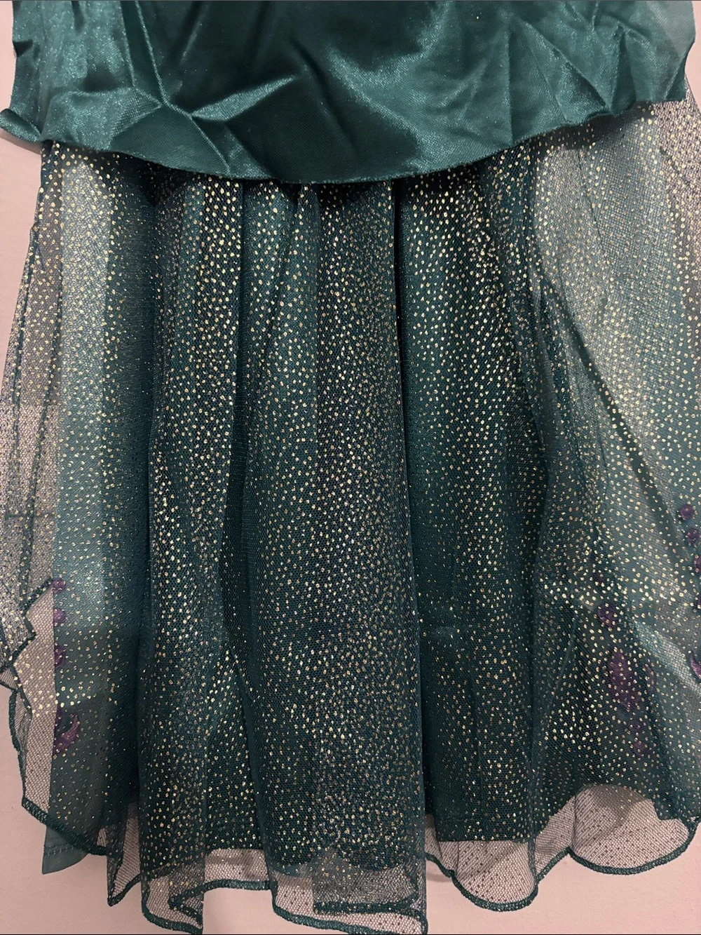 Disney Teal and Black Princess Dress with Purple Accents